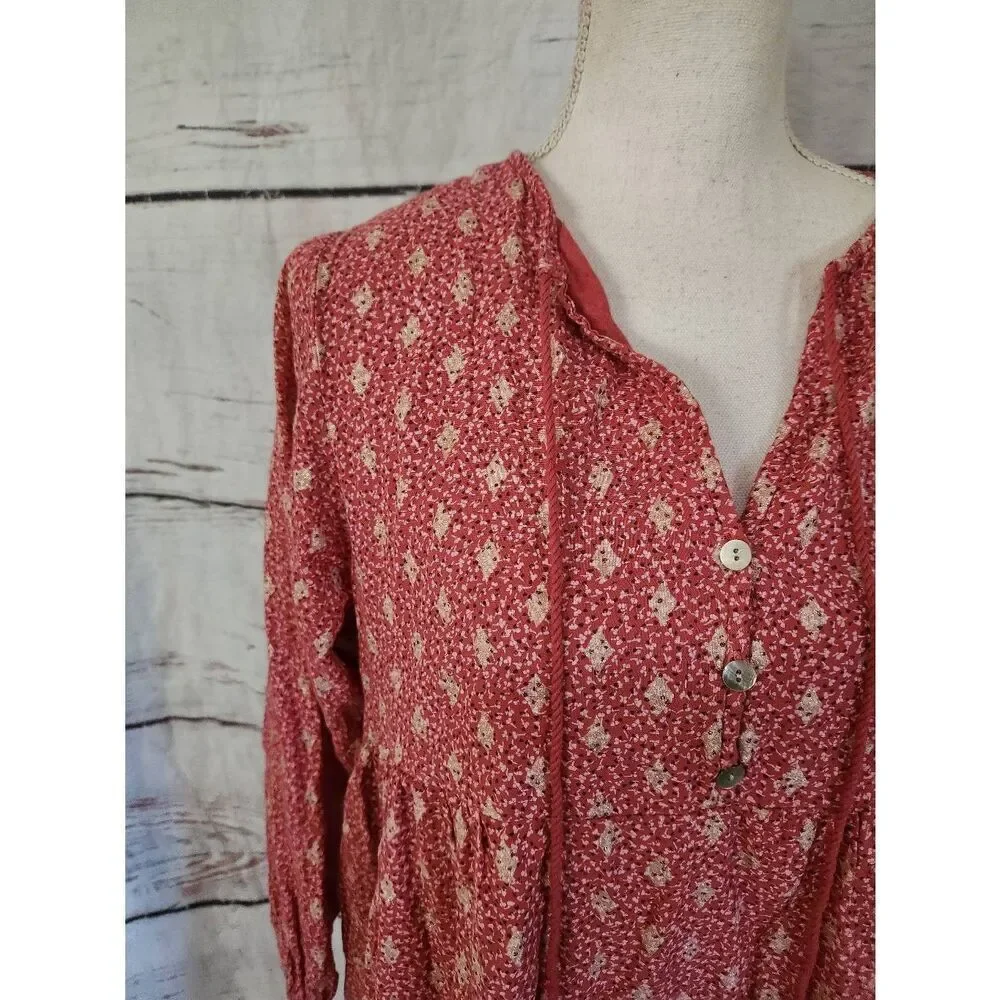 Scandal Italy Ordell Tiered Boho Dress Size Medium